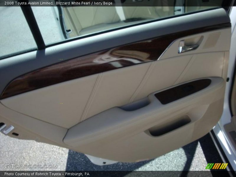 Blizzard White Pearl / Ivory Beige 2008 Toyota Avalon Limited