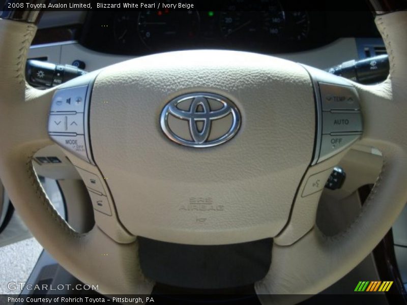 Blizzard White Pearl / Ivory Beige 2008 Toyota Avalon Limited