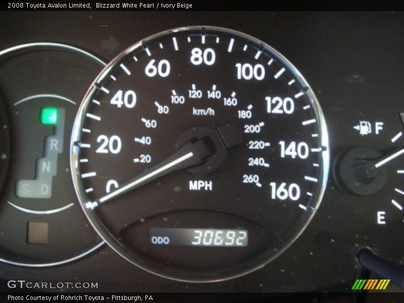 Blizzard White Pearl / Ivory Beige 2008 Toyota Avalon Limited