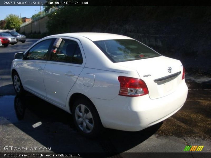 Polar White / Dark Charcoal 2007 Toyota Yaris Sedan