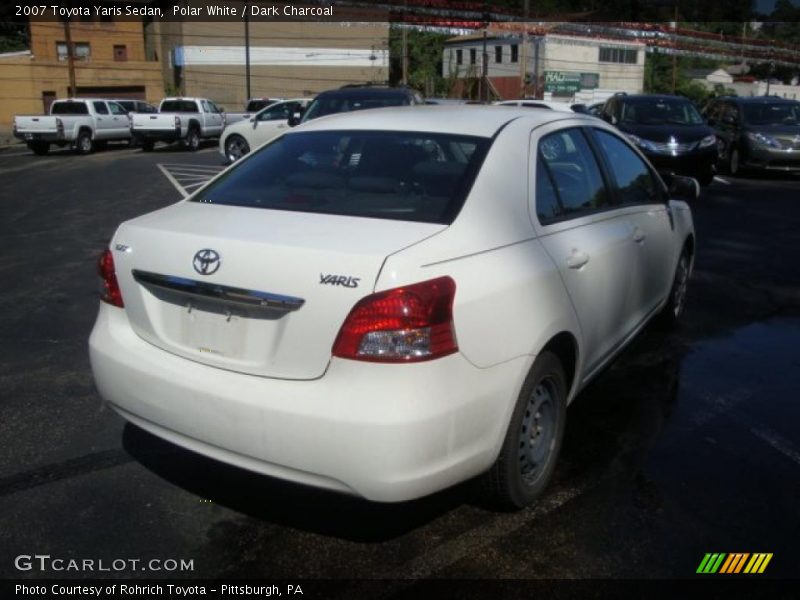 Polar White / Dark Charcoal 2007 Toyota Yaris Sedan