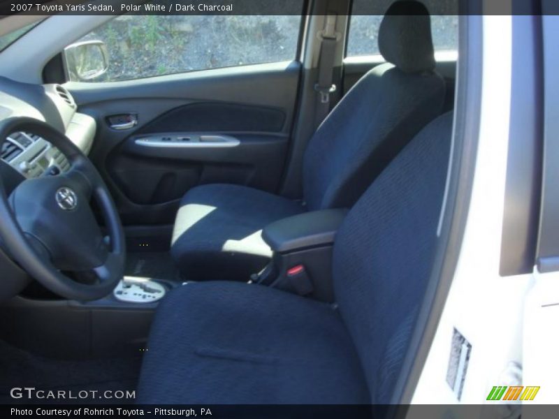 Polar White / Dark Charcoal 2007 Toyota Yaris Sedan