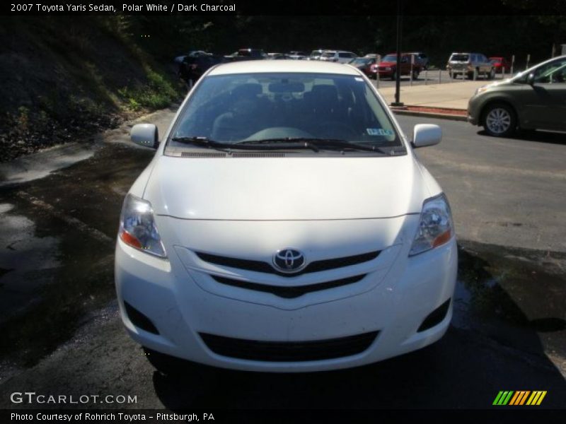 Polar White / Dark Charcoal 2007 Toyota Yaris Sedan