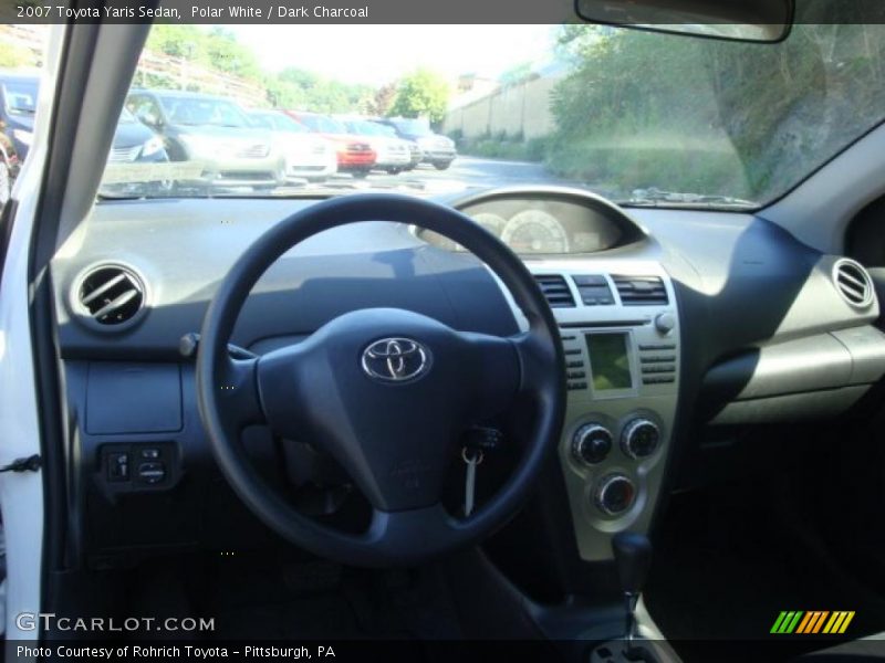Polar White / Dark Charcoal 2007 Toyota Yaris Sedan