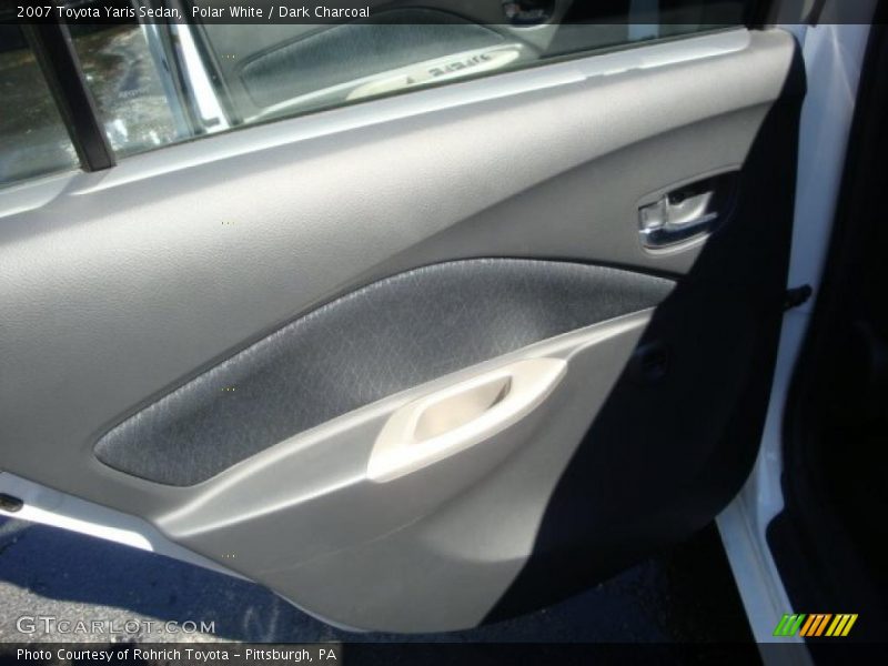 Polar White / Dark Charcoal 2007 Toyota Yaris Sedan