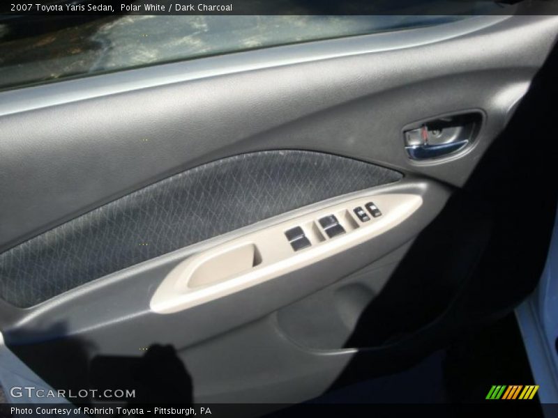 Polar White / Dark Charcoal 2007 Toyota Yaris Sedan