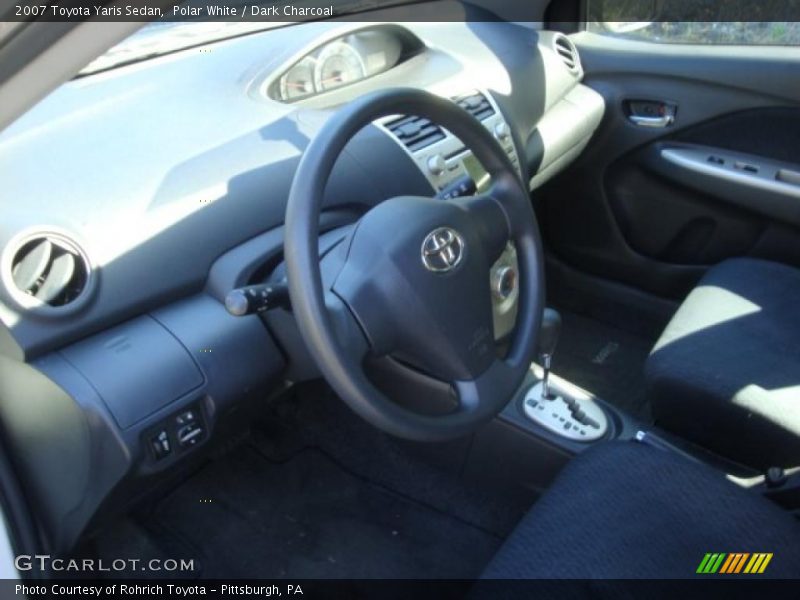 Polar White / Dark Charcoal 2007 Toyota Yaris Sedan