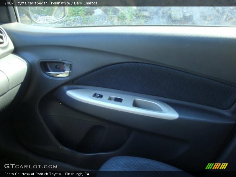 Polar White / Dark Charcoal 2007 Toyota Yaris Sedan
