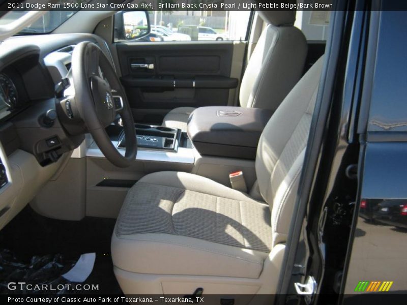 Brilliant Black Crystal Pearl / Light Pebble Beige/Bark Brown 2011 Dodge Ram 1500 Lone Star Crew Cab 4x4