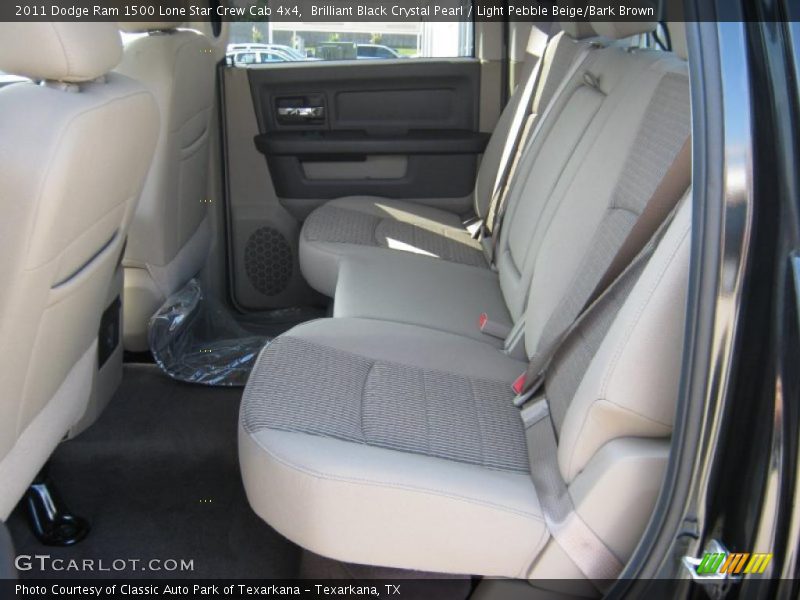 Brilliant Black Crystal Pearl / Light Pebble Beige/Bark Brown 2011 Dodge Ram 1500 Lone Star Crew Cab 4x4