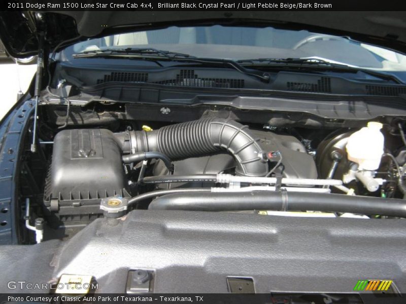 Brilliant Black Crystal Pearl / Light Pebble Beige/Bark Brown 2011 Dodge Ram 1500 Lone Star Crew Cab 4x4