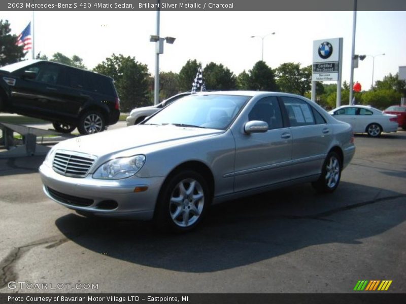 Brilliant Silver Metallic / Charcoal 2003 Mercedes-Benz S 430 4Matic Sedan