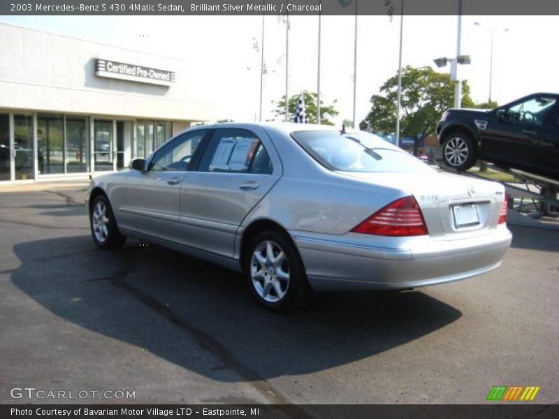 Brilliant Silver Metallic / Charcoal 2003 Mercedes-Benz S 430 4Matic Sedan