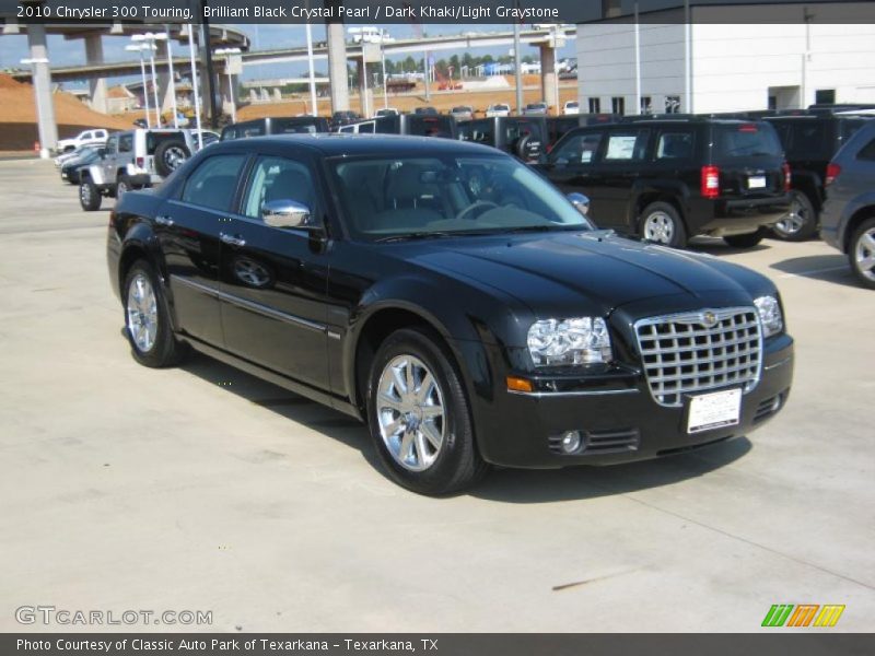 Brilliant Black Crystal Pearl / Dark Khaki/Light Graystone 2010 Chrysler 300 Touring