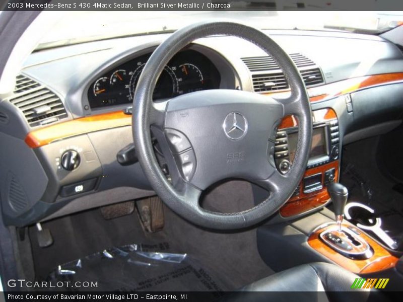 Brilliant Silver Metallic / Charcoal 2003 Mercedes-Benz S 430 4Matic Sedan