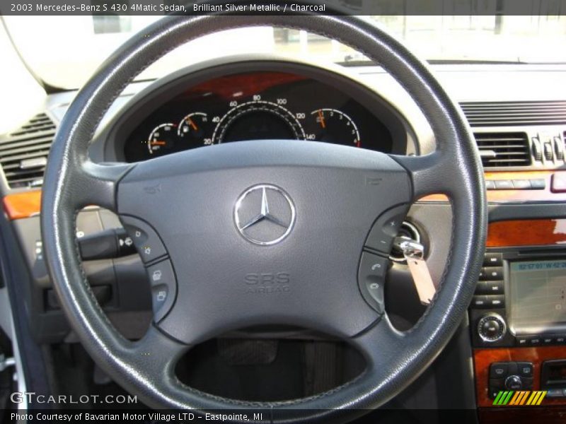Brilliant Silver Metallic / Charcoal 2003 Mercedes-Benz S 430 4Matic Sedan
