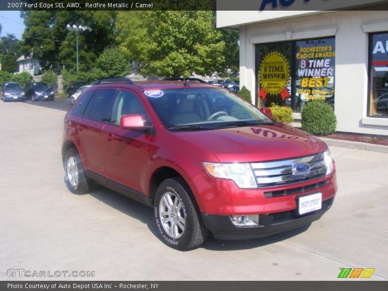 Redfire Metallic / Camel 2007 Ford Edge SEL AWD