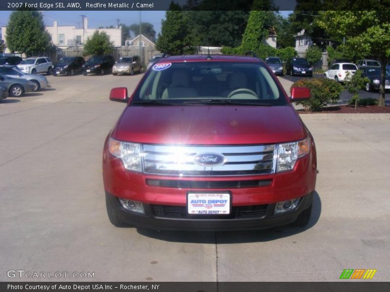 Redfire Metallic / Camel 2007 Ford Edge SEL AWD