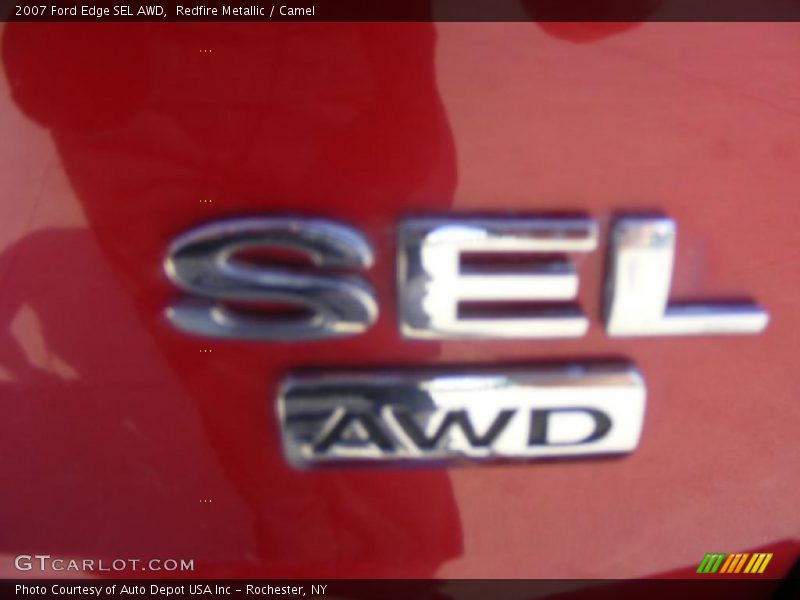 Redfire Metallic / Camel 2007 Ford Edge SEL AWD