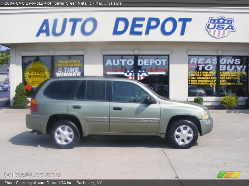 Silver Green Metallic / Medium Pewter 2004 GMC Envoy SLE 4x4