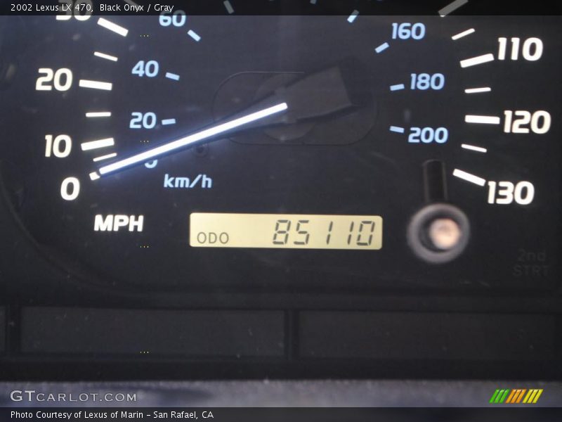 Black Onyx / Gray 2002 Lexus LX 470