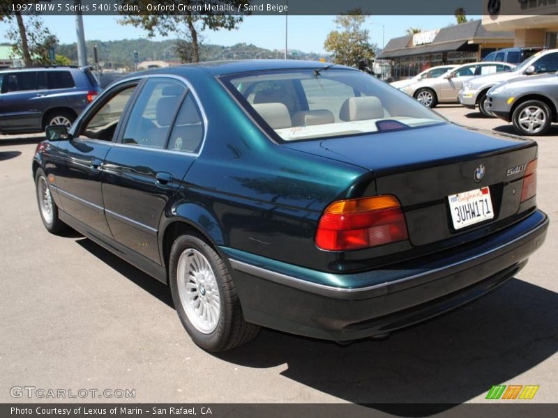 Oxford Green Metallic / Sand Beige 1997 BMW 5 Series 540i Sedan