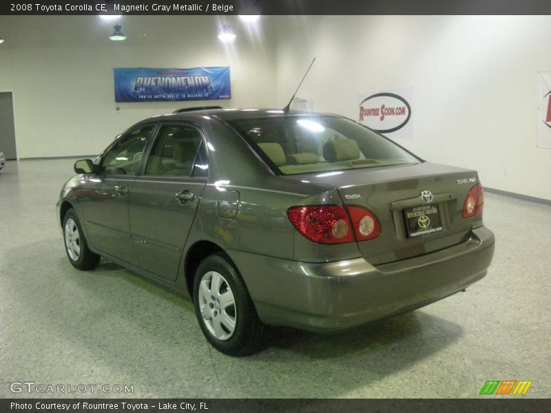 Magnetic Gray Metallic / Beige 2008 Toyota Corolla CE