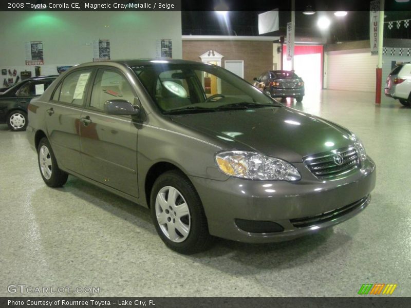 Magnetic Gray Metallic / Beige 2008 Toyota Corolla CE