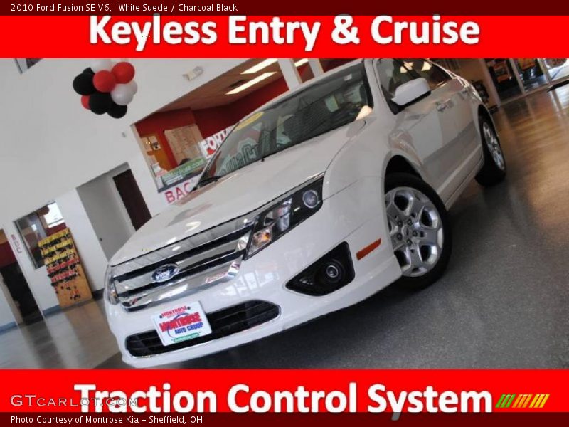 White Suede / Charcoal Black 2010 Ford Fusion SE V6