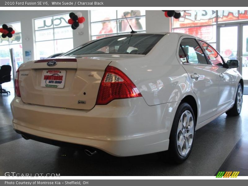 White Suede / Charcoal Black 2010 Ford Fusion SE V6