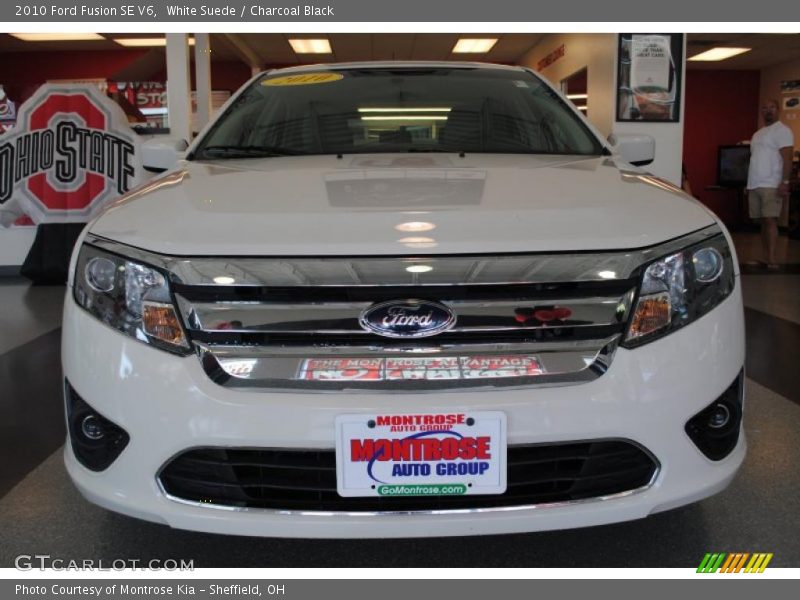 White Suede / Charcoal Black 2010 Ford Fusion SE V6