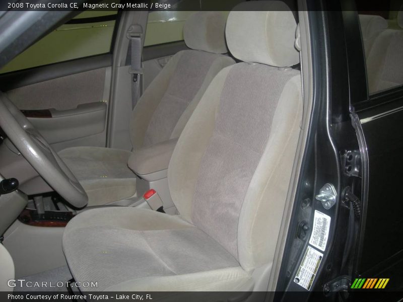 Magnetic Gray Metallic / Beige 2008 Toyota Corolla CE