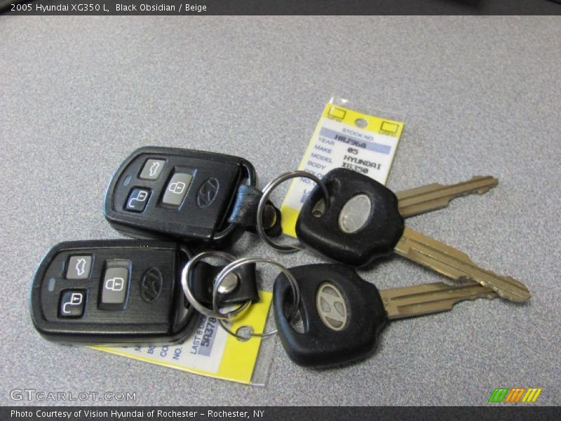 Black Obsidian / Beige 2005 Hyundai XG350 L