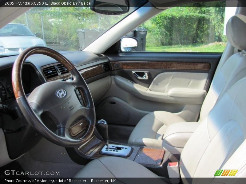Black Obsidian / Beige 2005 Hyundai XG350 L