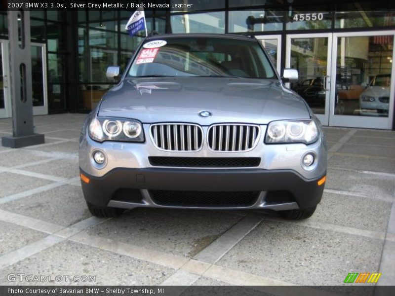 Silver Grey Metallic / Black Nevada Leather 2007 BMW X3 3.0si