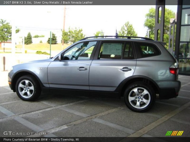 Silver Grey Metallic / Black Nevada Leather 2007 BMW X3 3.0si