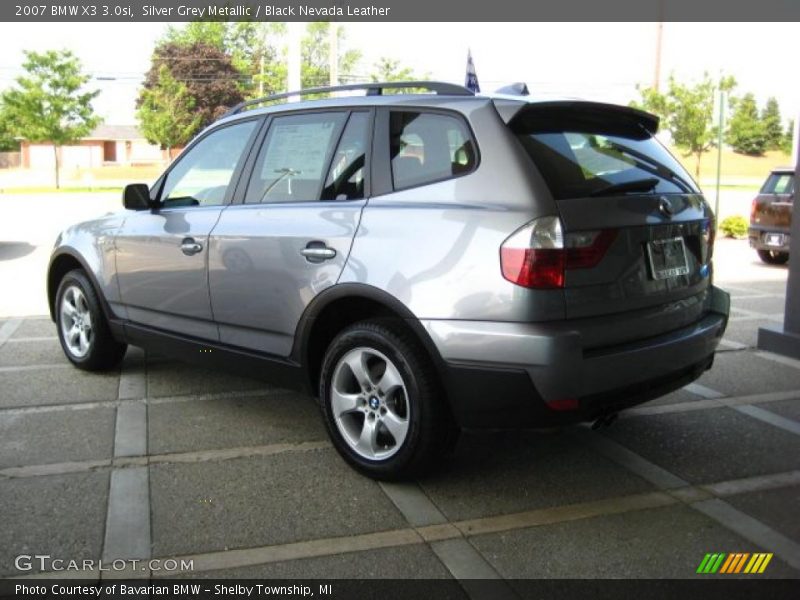 Silver Grey Metallic / Black Nevada Leather 2007 BMW X3 3.0si
