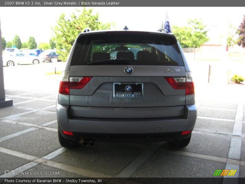Silver Grey Metallic / Black Nevada Leather 2007 BMW X3 3.0si