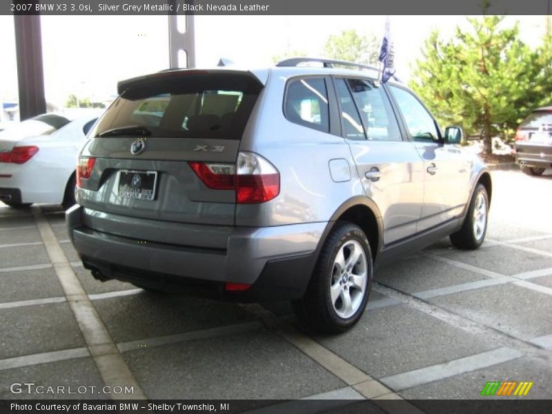 Silver Grey Metallic / Black Nevada Leather 2007 BMW X3 3.0si