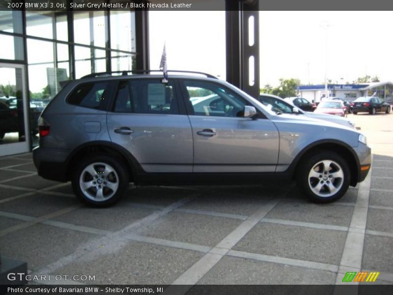 Silver Grey Metallic / Black Nevada Leather 2007 BMW X3 3.0si
