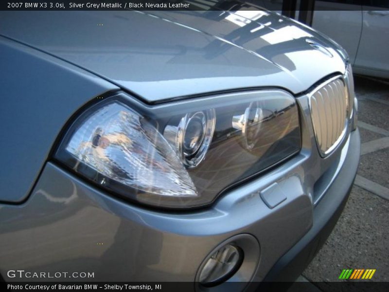 Silver Grey Metallic / Black Nevada Leather 2007 BMW X3 3.0si