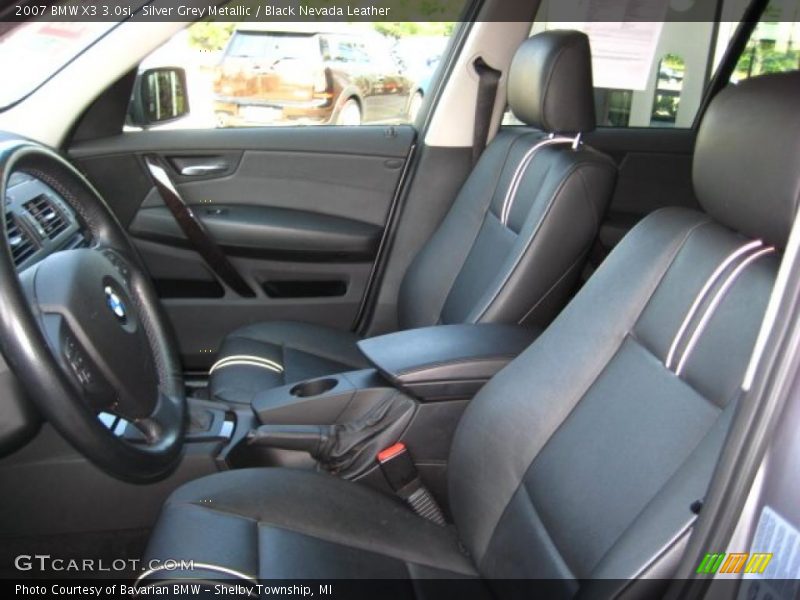Silver Grey Metallic / Black Nevada Leather 2007 BMW X3 3.0si