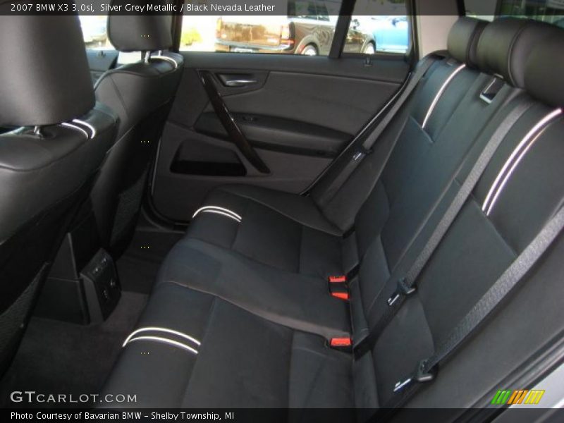 Silver Grey Metallic / Black Nevada Leather 2007 BMW X3 3.0si