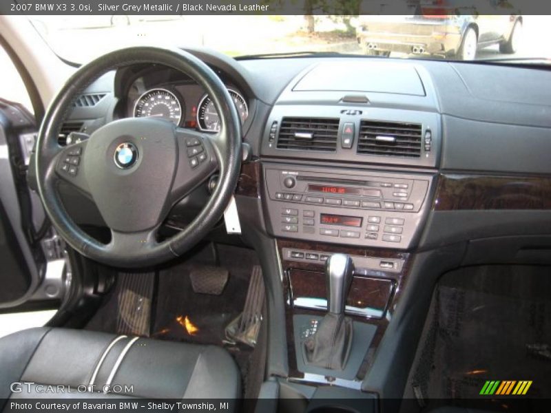 Silver Grey Metallic / Black Nevada Leather 2007 BMW X3 3.0si
