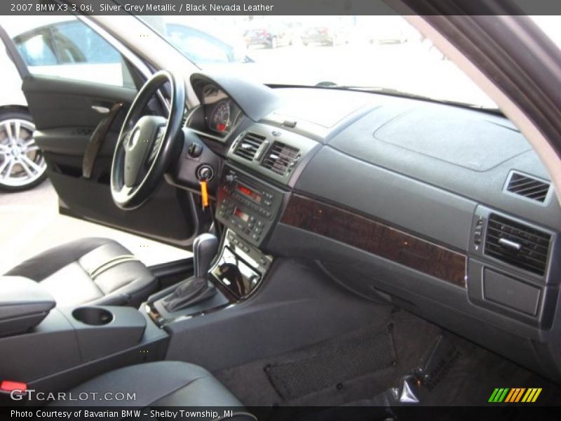 Silver Grey Metallic / Black Nevada Leather 2007 BMW X3 3.0si