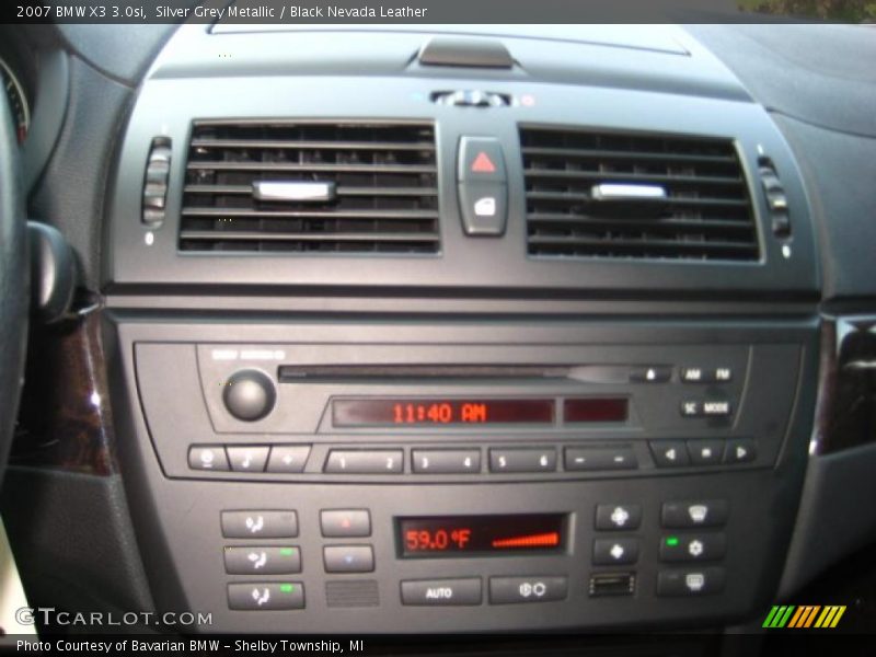 Silver Grey Metallic / Black Nevada Leather 2007 BMW X3 3.0si