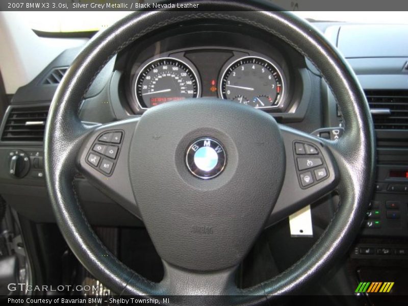 Silver Grey Metallic / Black Nevada Leather 2007 BMW X3 3.0si