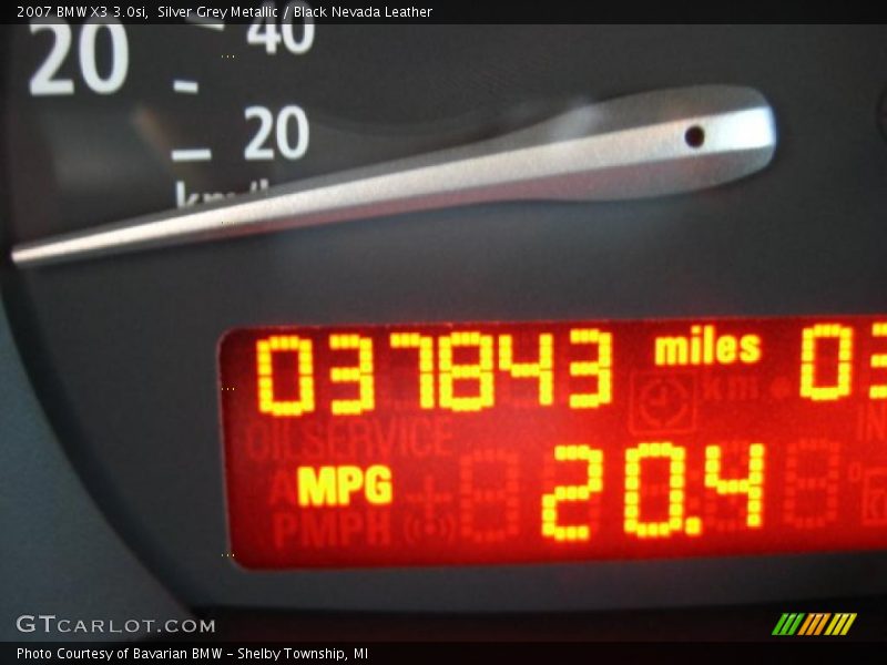 Silver Grey Metallic / Black Nevada Leather 2007 BMW X3 3.0si