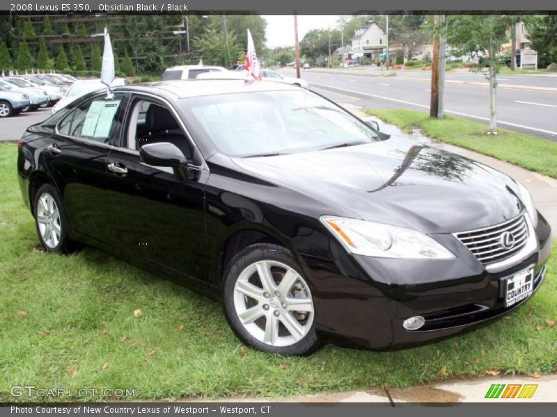 Obsidian Black / Black 2008 Lexus ES 350