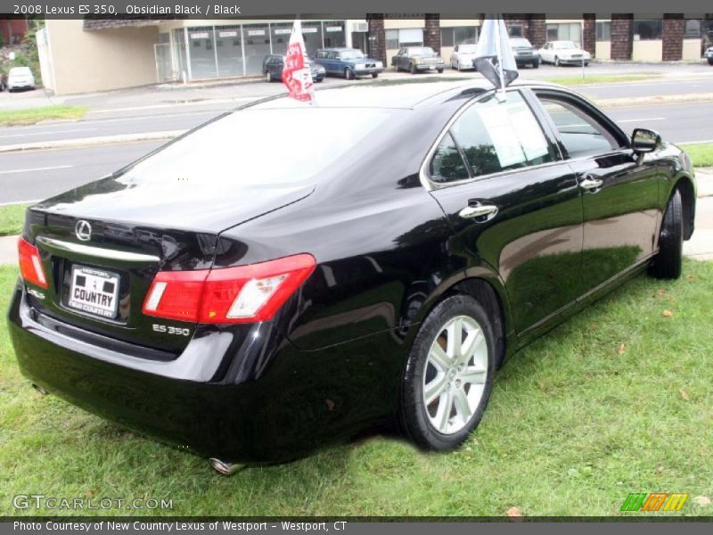 Obsidian Black / Black 2008 Lexus ES 350